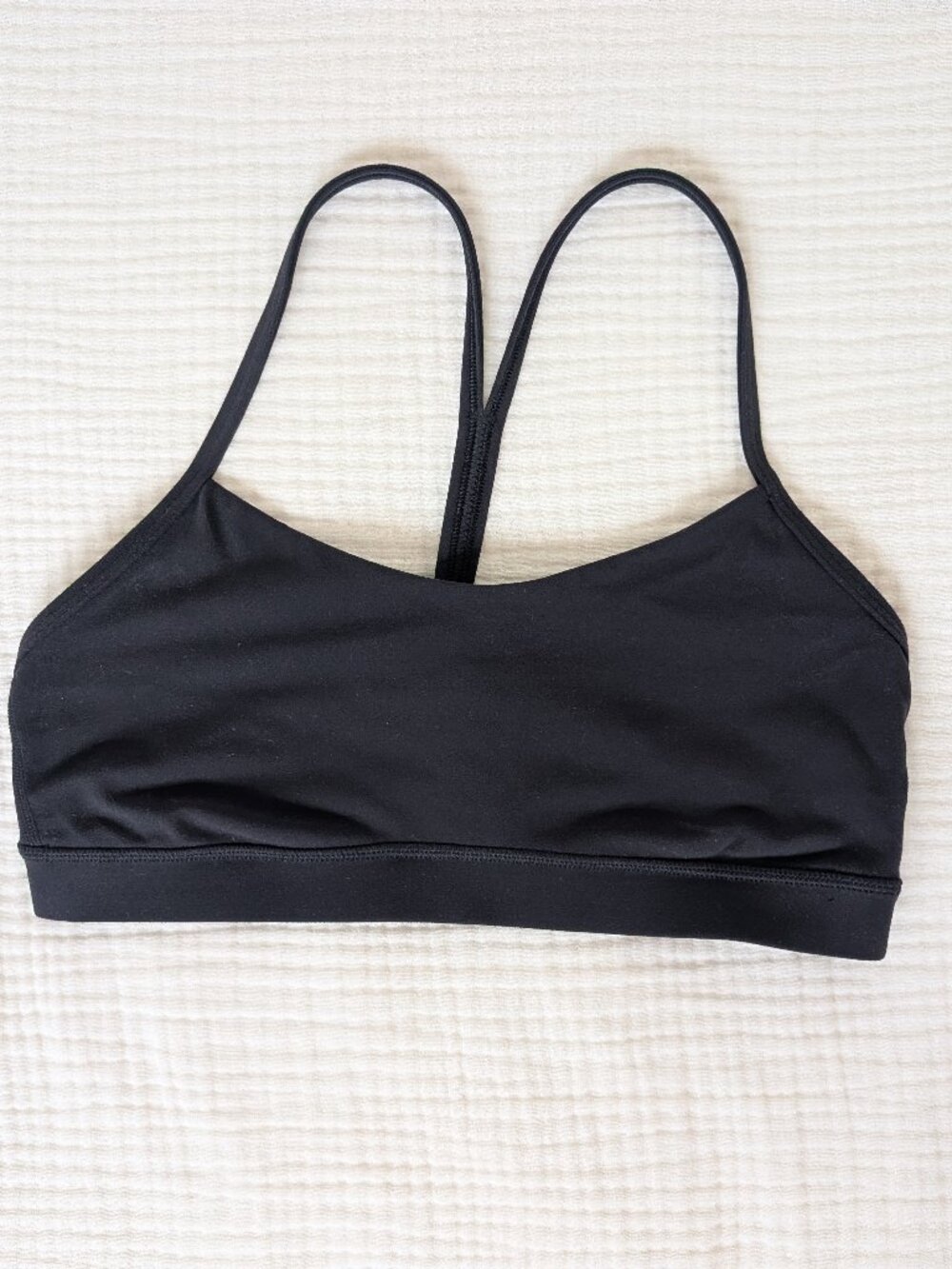 lululemon Flow Y Bra black size 10 like new